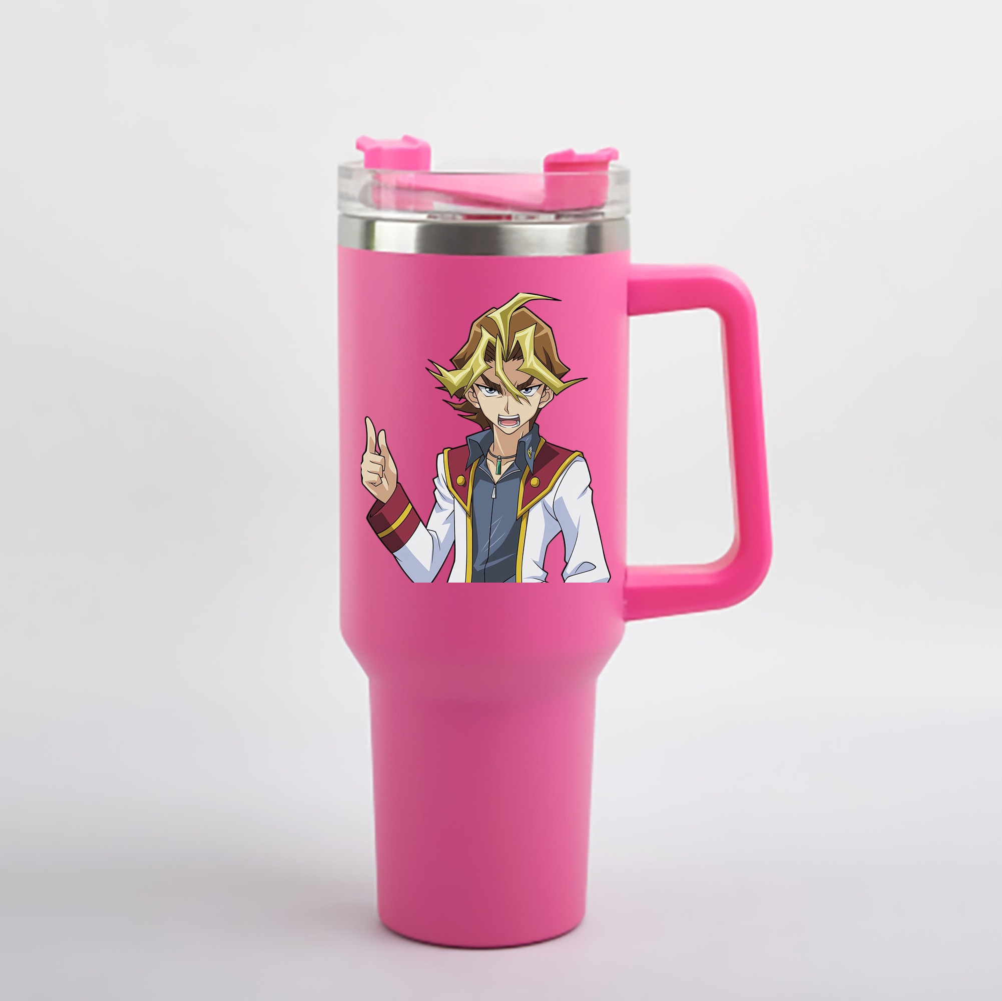 （画像用） 遊☆戯☆王 Yu-Gi-Oh! 1200mL車用タンブラー - クリスタルステッカー（プラスチックストロー付き）